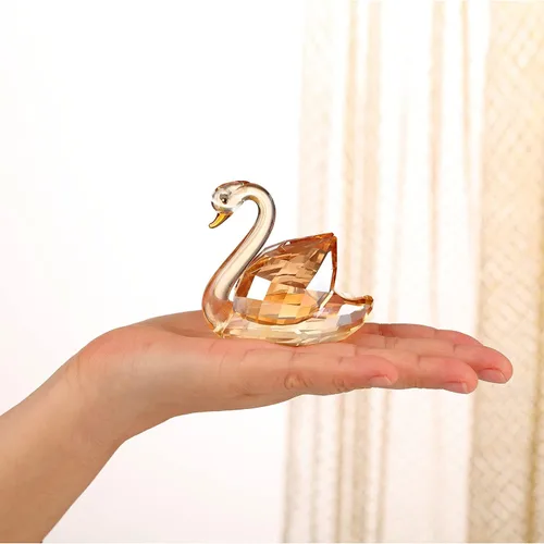 Vista 6 de DOJOZ Crystal Swan - Un par de regalos dulces para el día de San Valentín, colección de figuritas brillantes, pisapapeles, centro de mesa (azul)