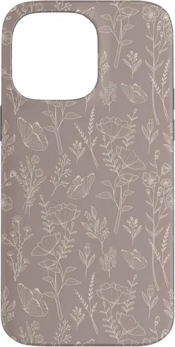 Vista 21 de Butterfly Meadow - Carcasa para iPhone 16, diseño botánico de flores silvestres