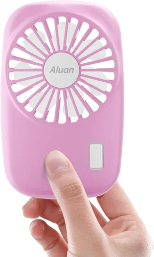 Vista 13 de Aluan Miniventilador de mano, potente, pequeño, personal, portátil, velocidad ajustable, USB, recargable, ventilador de pestañas para niños, niñas