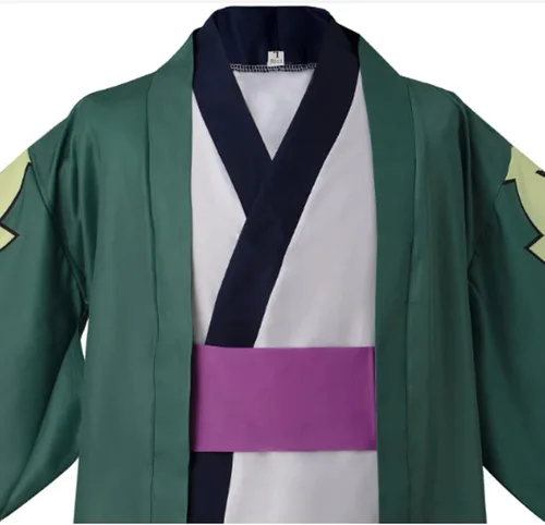 Vista 5 de Disfraz de Roronoa para hombre disfraz de anime Wano kimono chaqueta de Halloween