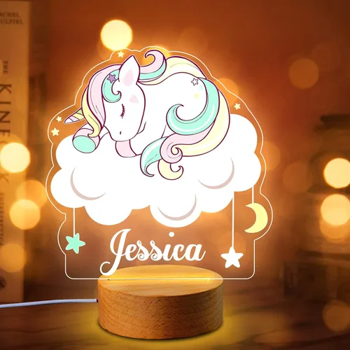 Vista 8 de Luz nocturna con nombre personalizado para niños, lámpara de luz nocturna personalizada para bebé, decoración de habitación de niños, regalos