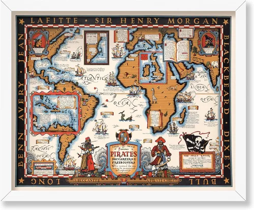 Vista 43 de Poster Master Póster retro de viaje con mapa monumental vintage de Florencia, arte italiano, gran regalo para hombres, mujeres, amantes