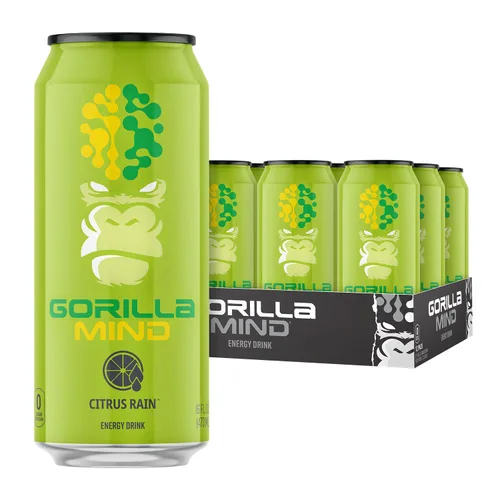 Vista 8 de Gorilla Mind Bebida energética Energía inigualable · Enfoque amplificado N-acetil-L-tirosina, alfa-GPC, 200 mg de cafeína, uridina, azafrán 0