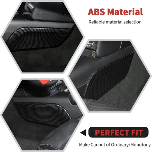 Vista 3 de RT-TCZ Cubierta de fibra de carbono para consola central, panel de palanca de cambios lateral, accesorios interiores, decoración para Ford Mustang