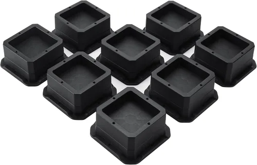 Vista 14 de BTSD-home Elevadores de cama de 1 pulgada resistentes para muebles, para sofá, mesa y silla, color negro, paquete de 4