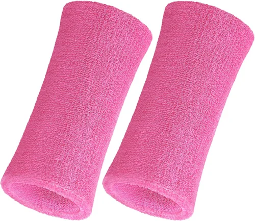 Vista 11 de WILLBOND 2 muñequeras de 6 pulgadas para hombres y mujeres, bandas de algodón atléticas de humedad para tenis, baloncesto, correr
