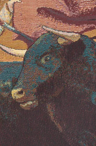 Vista 2 de Charlotte Home Furnishings Inc. - Tapiz italiano Torero para colgar en la pared, 12 x 9 pulgadas, mezcla de algodón y poliéster, arte de pared