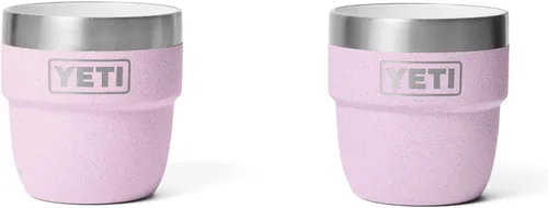 Vista 20 de YETI Rambler - Vaso apilable de 4 onzas, acero inoxidable, taza de café/espresso aislada al vacío, 2 unidades Blanco