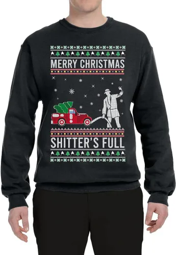Vista 3 de Wild Bobby Merry Christmas Shitter's Full Funny Ugly Christmas Sweater Crewneck Graphic Sweatshirt
