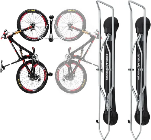 Vista 12 de Steadyrack - Soporte de bicicleta para bicicletas de carretera - El soporte de bicicleta vertical original montado en la pared - Se adapta a
