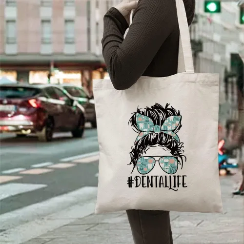Vista 5 de ZHANTUONE La bolsa de cosméticos hecha de lona no solo es novedosa y única en diseño, sino que también es segura y práctica con una cremallera