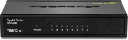 Vista 3 de Carcasa de plástico interruptor Trendnet GREENnet de Unmanaged Gigabit escritorio, Negro, 1