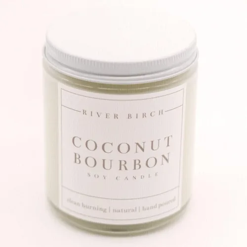 Vista 79 de River Birch Candles - Vela perfumada de almendra y miel Velas en tarro de ámbar de soja de primera calidad, totalmente naturales, no tóxicas, 8.5