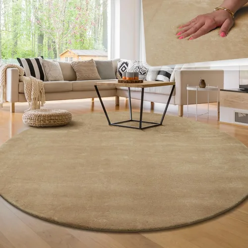 Vista 32 de Paco Home Alfombra suave en cobre acogedora alfombra antideslizante color sólido lavable, tamaño: 6'7" x 9'2" Marrón cobre