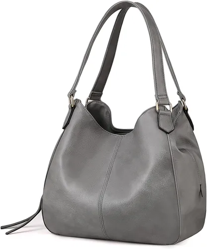 Vista 7 de Bolso para hombro Dourr para mujer, con múltiples bolsillos, bolso de mano moderno de cuero vegano
