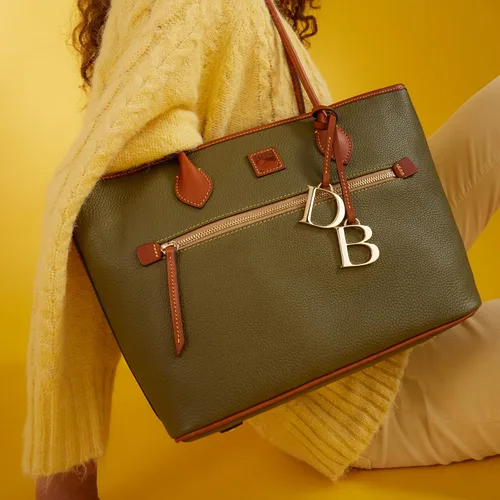 Vista 2 de Dooney & Bourke Bolsos grandes para mujer, bolso de cuero con cremallera Negro