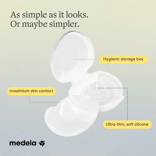 Vista 8 de Medela Contacto Protectores de pezones para lactancia materna, Amarillo