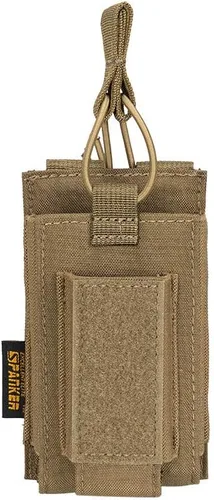 Vista 8 de EXCELENTE ELITE SPANKER - Funda de munición de tipo MOLLE con parte superior abierta, individual/doble/triple, para cargadores elásticos de rifle M4