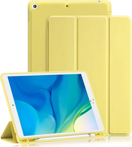 Vista 13 de Funda para iPad 8ª/7ª generación (2020/2019) iPad 10.2 pulgadas con soporte para lápices [encendido/apagado] funda protectora con soporte magnetico
