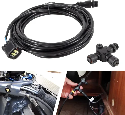 Vista 7 de Repuesto para cable de interfaz de motor Yamaha 000-0120-37, 3004.6865 NMEA 2000 conector de cable y conector en T para Yamaha Outboard 2006-2023