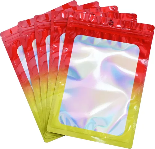 Vista 20 de Bolsa resellable de Mylar para bolígrafos, ideal para oficina, hogar, fiesta, almacenamiento de alimentos, galletas, muestras de joyería