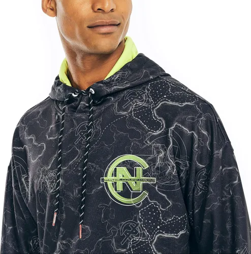 Vista 4 de Nautica Sudadera con capucha estampada fabricada de forma sostenible para hombre