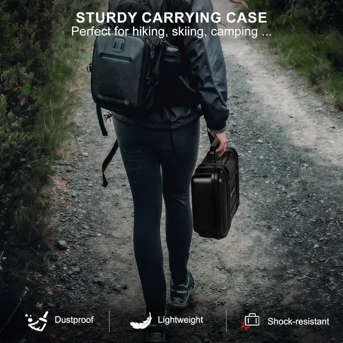 Vista 9 de Lekufee Funda de transporte impermeable para cámara Insta360 X5, Insta360 X4, Insta360 X3 y otros accesorios (solo funda)