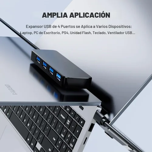 Vista 3 de Hub USB C 4 puertos, Eanetf USB C a USB Hub 3.0 Divisor USB para Mac Pro, iMac, iPad Pro, Chromebook, Pixelbook, Dell XPS, Samsung y más