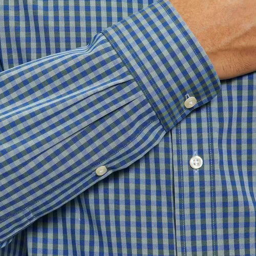 Vista 3 de Kirkland Signature - Camisa de manga larga para hombre, 100% algodón, sin hierro, cuello extendido