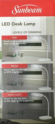 Vista 2 de Lámpara de escritorio LED de cuello flexible SUNBEAM Luz ajustable Energy Star (blanco)