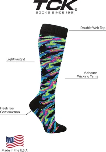 Vista 3 de TCK Krazisox Neon Kaleidoscope Socks