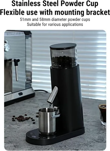 Vista 2 de Yoidesu Molinillo de café eléctrico, eléctrico, portátil, pequeño, silencioso y ajustable, 20 ajustes de molienda para expreso, moka, verter, prensa