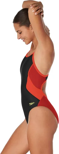 Vista 3 de Speedo Traje de baño de una pieza para mujer Prolt Flyback colores sólidos del equipo para adultos
