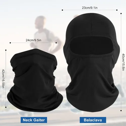 Vista 2 de Ski Mask, Balaclava & Neck Gaiter Face Mask for Men and Women, Face Cover for Cycling, Hiking, Traveling