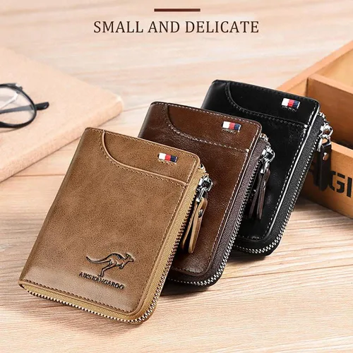 Vista 6 de Reshline - Cartera de bloqueo RFID para hombre Caqui Vintage