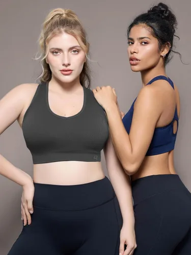 Vista 6 de FITTIN - Brasier deportivo con espalda cruzada para mujer, soporte acolchado de alto impacto sin costuras para yoga, gimnasio, entrenamiento y.