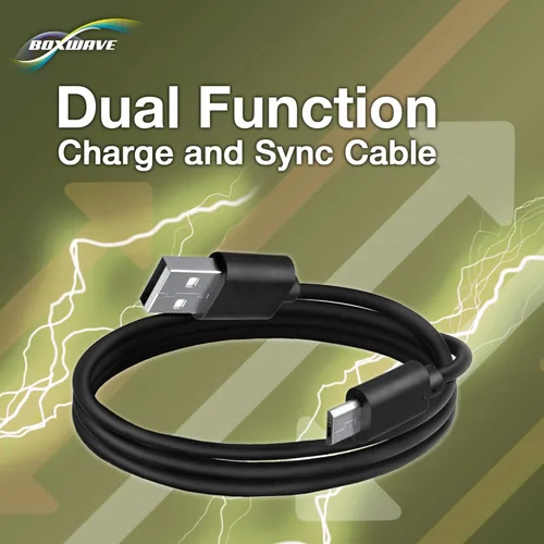 Vista 4 de BoxWave Cable compatible con impresora de bolsillo Polaroid Mint - Cable DirectSync, carga duradera y sincronización