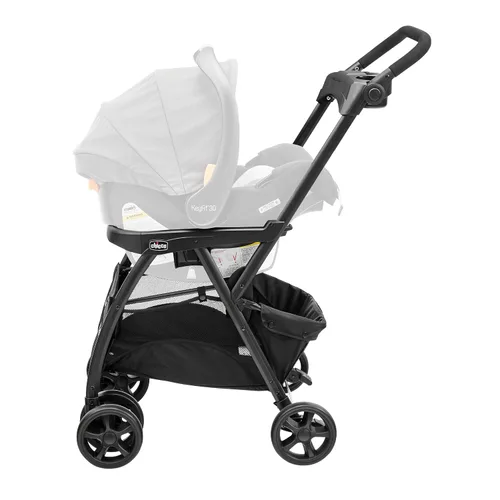 Vista 7 de Chicco KeyFit Caddy - Marco para cochecito de bebé con asa ajustable, bandeja para padres Accepts all Chicco infant car seats, compact travel