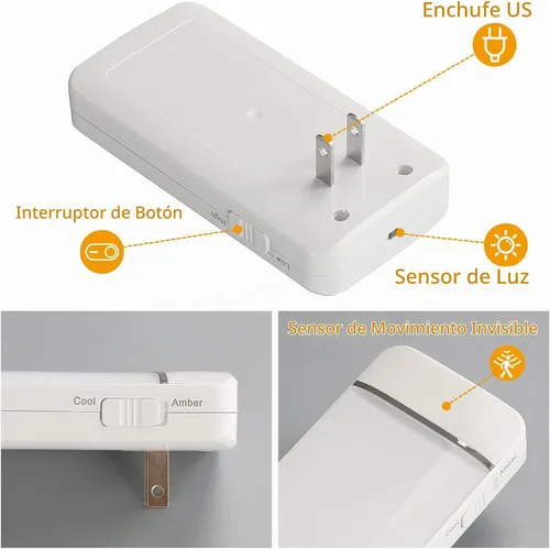 Vista 7 de Dawnrise Luces nocturnas que se enchufan a la pared con sensor