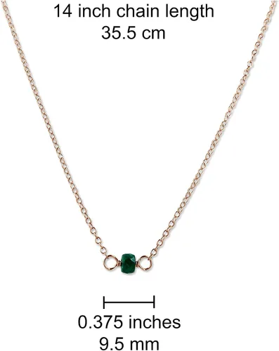 Vista 213 de Gargantilla de piedra natal – Regalo de cumpleaños, regalo para niña, mujer, amiga, hija, esposa, mamá, ella, joyas de piedras preciosas para uso