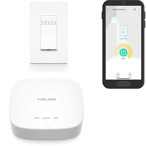 Vista 10 de YoLink Relé, interruptor inteligente, relé inteligente YoLink de 1/4 milla de alcance súper largo compatible con Alexa, Google e IFTTT, máx. 5