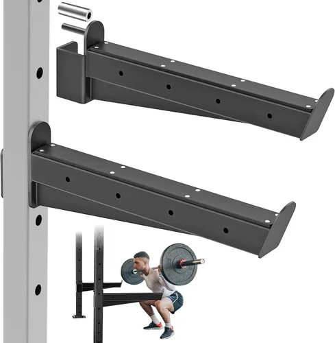 Vista 12 de Nordic Hamstring Curl Attachment, Dip Bar, Belt Squat & Safety Spotter Arms for 2"x2" & 3"x3" Power Racks, Home Gym Strength Training Accessories