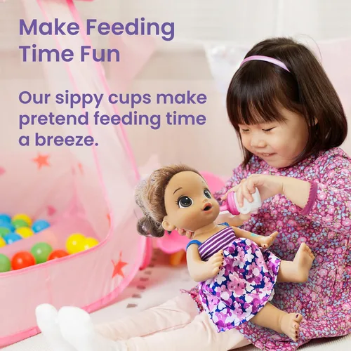 Vista 4 de Taza para sorber para muñecas Baby Alive, paquete de 3, accesorios