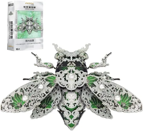 Vista 12 de JOMIOD Rompecabezas de metal 3D, kits de modelos de metal, broche de moda animal con temática de insectos, ensamblaje de rompecabezas 3D