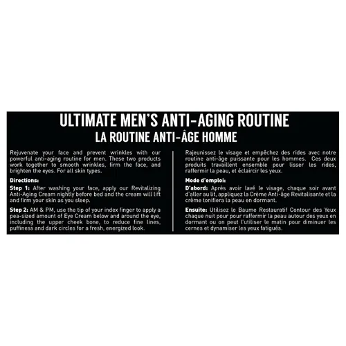 Vista 9 de Brickell Ultimate - Rutina antienvejecimiento para hombre, antiarrugas, crema facial de noche y crema de ojos para reducir la hinchazón, arrugas