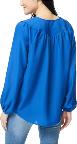 Vista 3 de Nautica Camisa tejida de manga larga con cuello en V para mujer