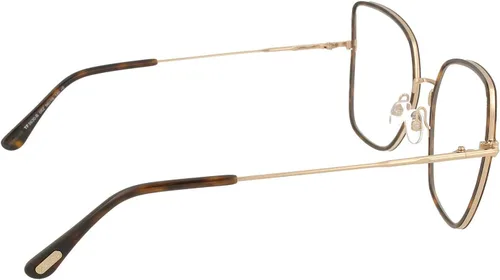 Vista 4 de Tom Ford FT5630-B56052 - Lentes de espejo Havana/azul, Habana oscura brillante, oro rosa brillante / bloque azul, 56/19/140, Carey