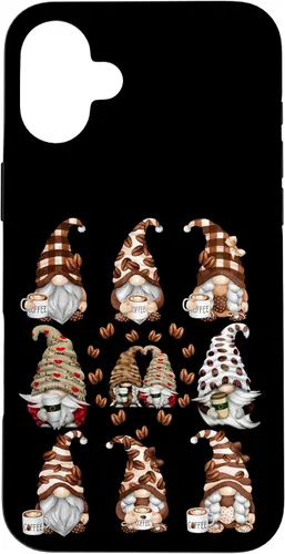 Vista 23 de Novelty Coffee Graphic For Women And Men Funny Gnome Case for iPhone 16