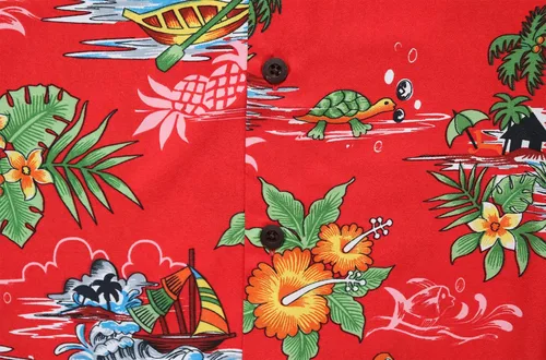 Vista 5 de Scenic Hawaiian Camisas para hombre 56 Aloha Fiesta Casual Campamento Botón Abajo Manga Corta Cruise Beach Wear