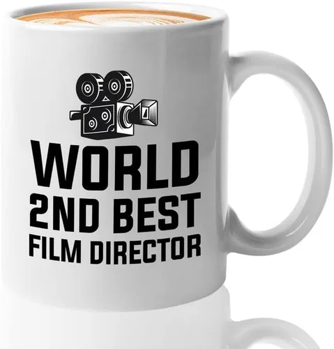 Vista 5 de Cineasta Taza de café 11oz Negra - Cineasta: Crítico de cine no remunerado - Cineasta Regalos Cámara Corte Director de Prop Guionista de cine